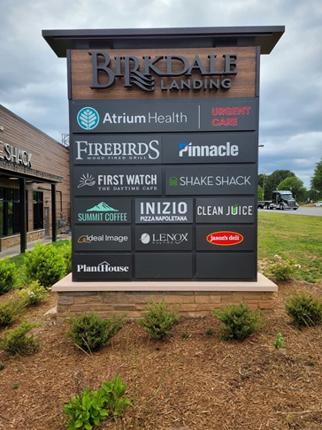 What a great looking monument sign! There are so many options when choosing a sign like this for your location. Let us help you find the right design!